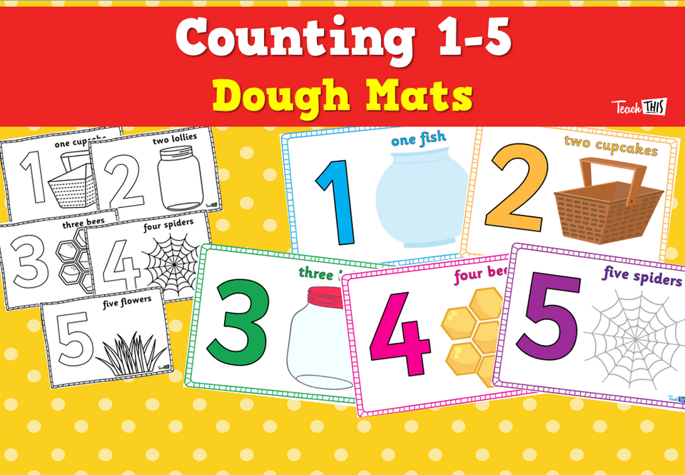 Counting 1-5 Dough Mats