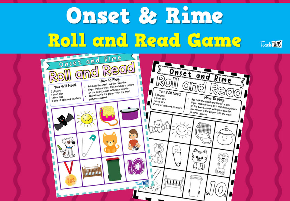 Onset & Rime Roll and Read Game