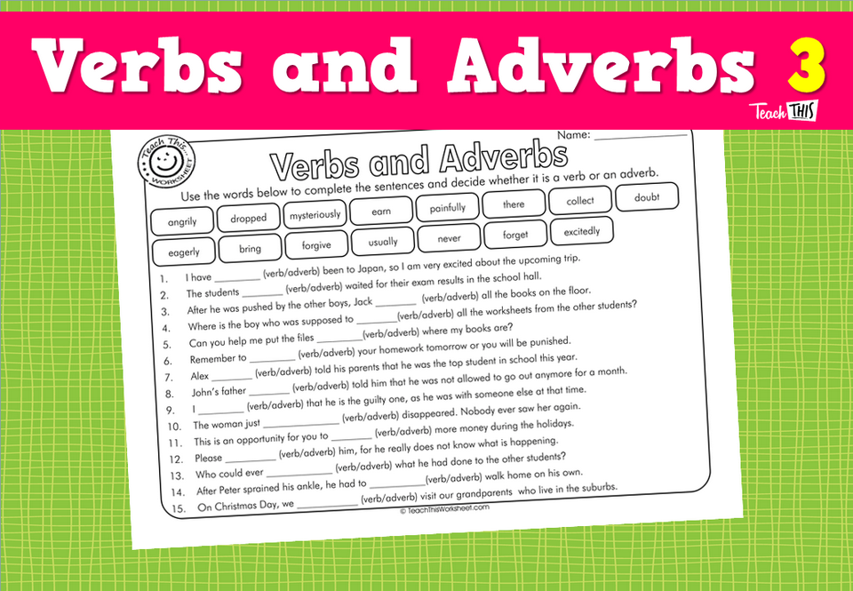 Verbs and Adverbs 3