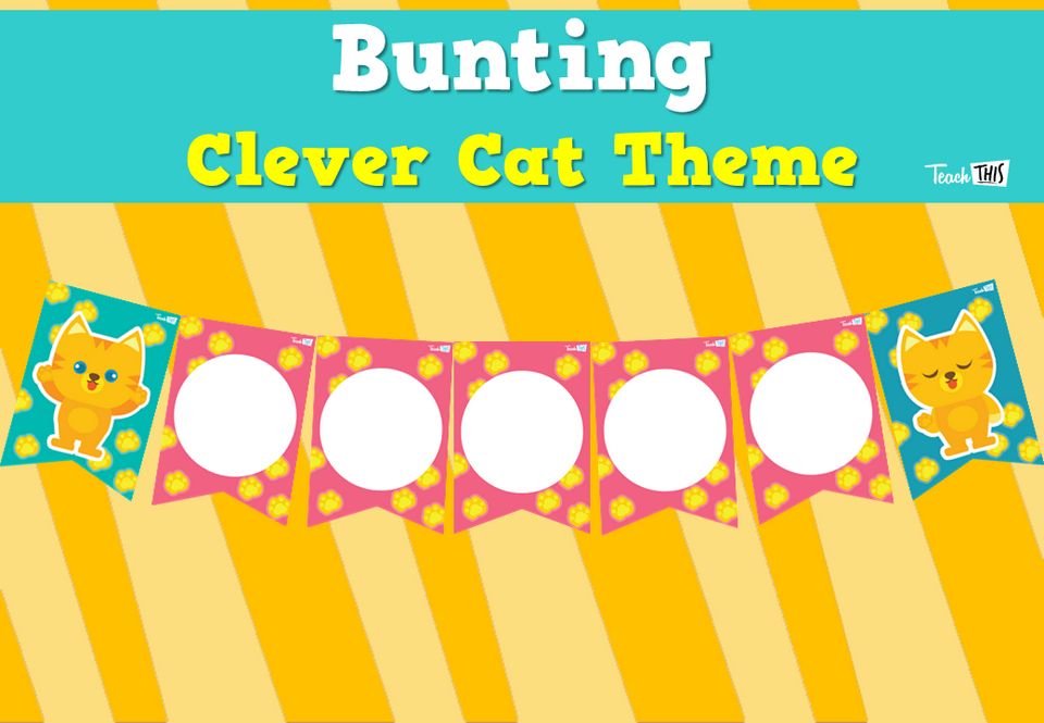 Bunting - Clever Cat Theme