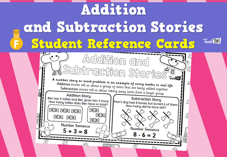 Addition and Subtraction Stories – Student Reference Cards