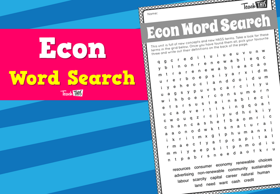 Econ Word Search