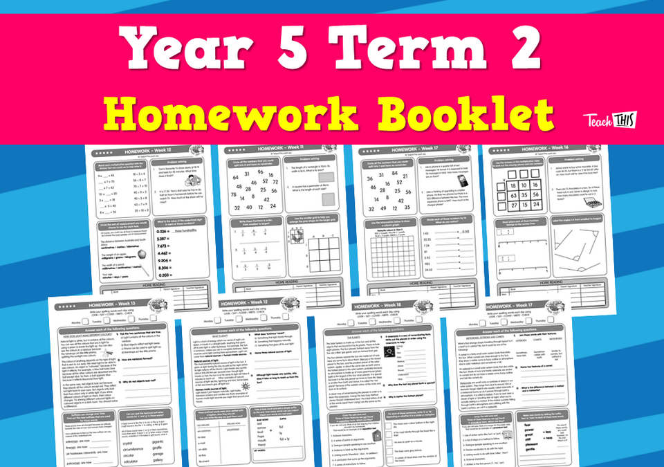 Year 5 Term 2 Homework Booklet