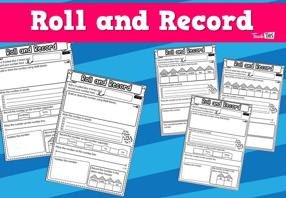 Place Value- Roll and Record