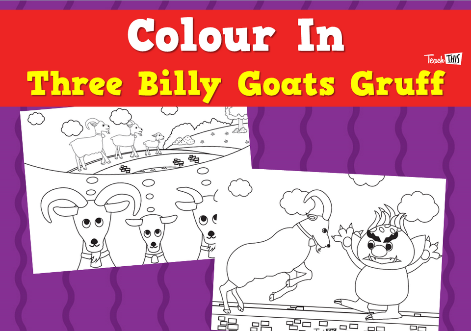Colour In - Three Billy Goats Gruff