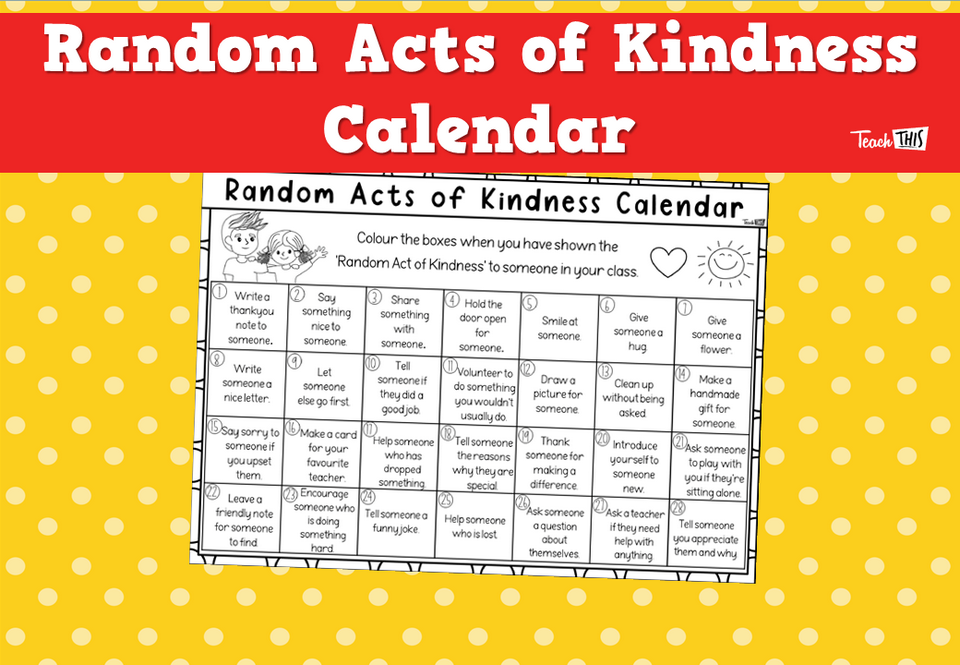 Random Acts of Kindness Calendar