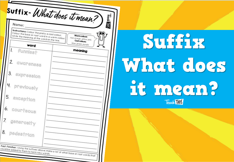 Suffix - What does it mean?
