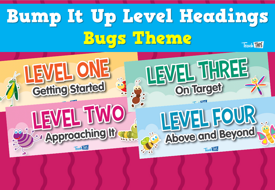 Bump It Up Level Headings- Bugs Theme