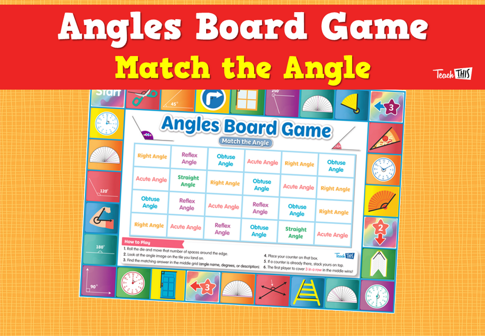 Angles Board Game - Match the Angle