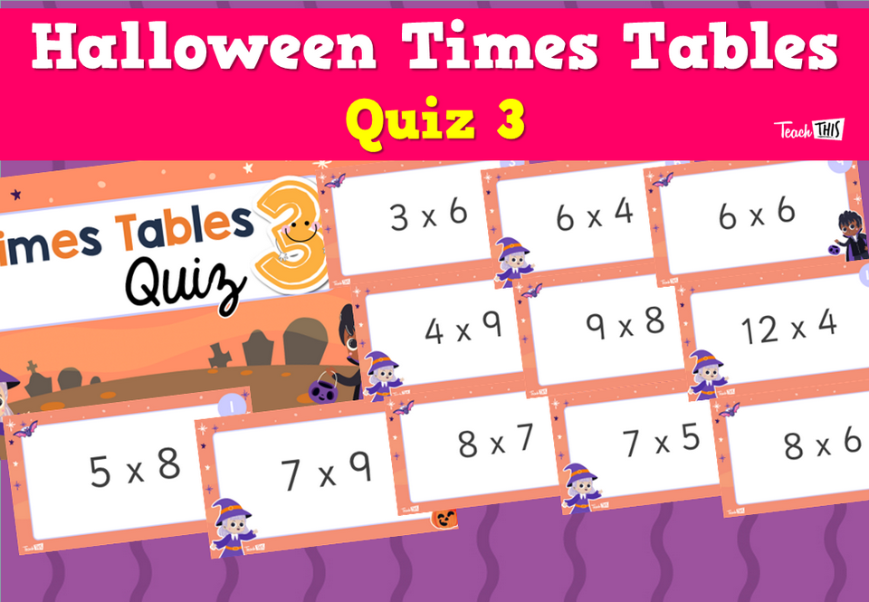 Halloween Times Tables Quiz 3