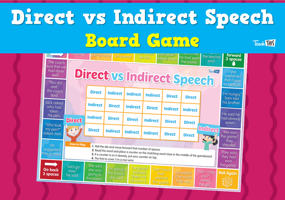 Direct vs Indirect Speech - Board Game
