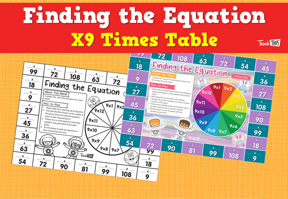 Finding the Equation – X9 Times Table