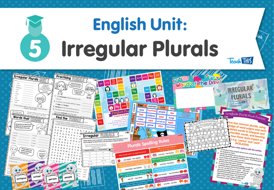 English Unit: Irregular Plurals