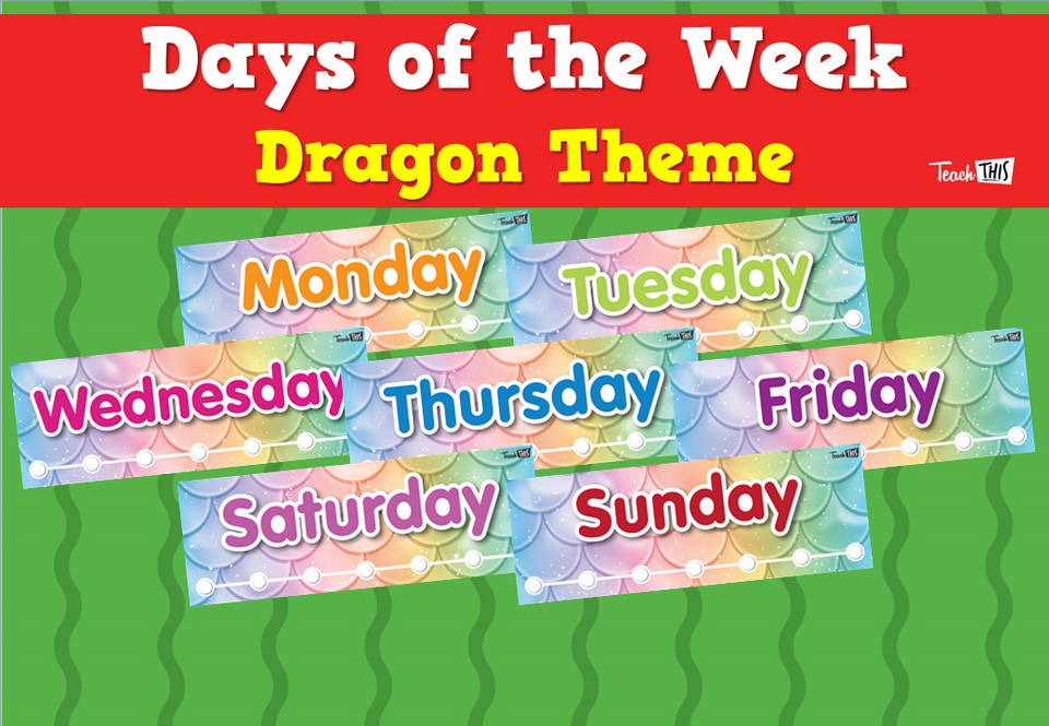Days of the Week - Dragon Theme