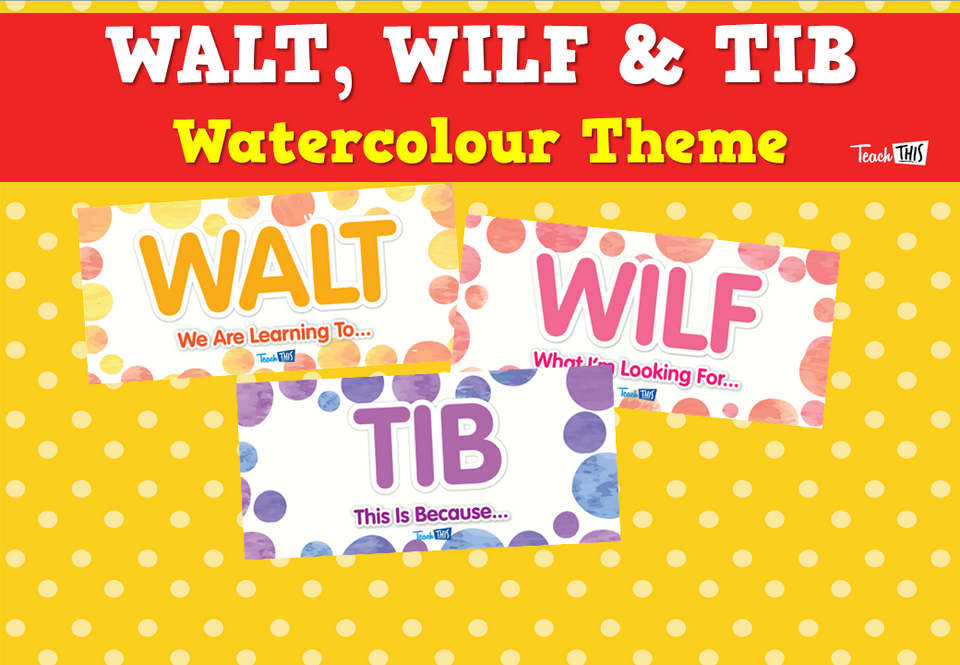 WALT, WILF & TIB  - Watercolour Theme