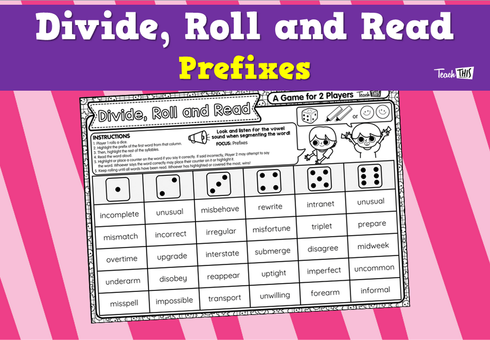 Divide, Roll and Read- Prefixes