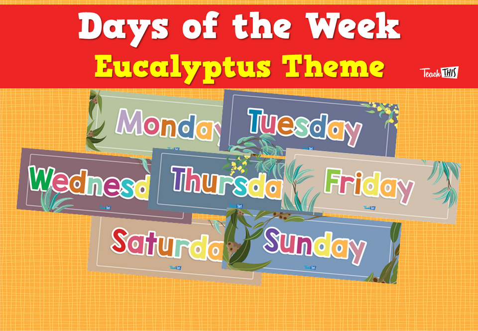 Days of the Week - Eucalyptus Theme