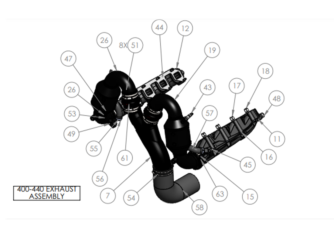 400-440 EXHAUST ASSEMBLY