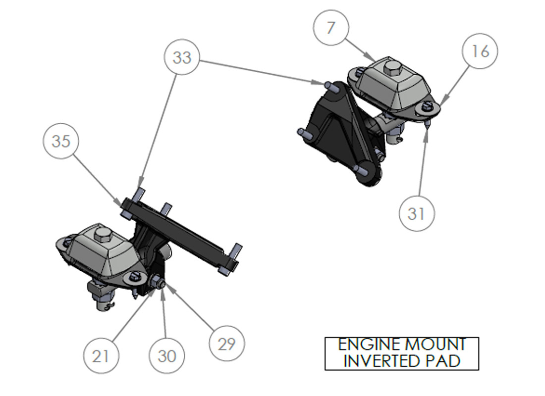 ENGINE MOUNT INVERTED PAD