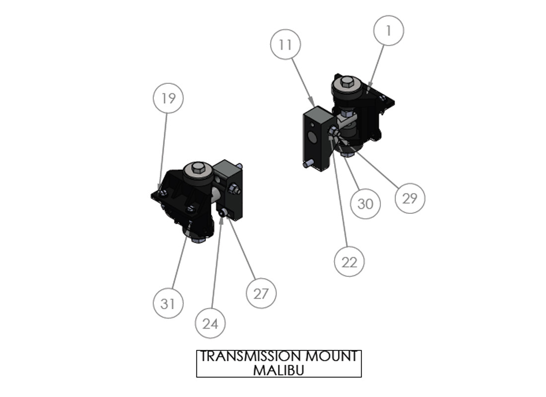 TRANSMISSION MOUNT MALIBU