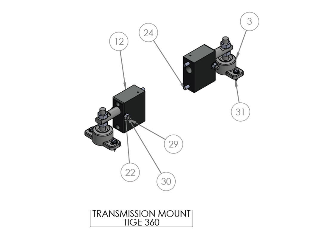 TRANSMISSION MOUNT TIGE 360
