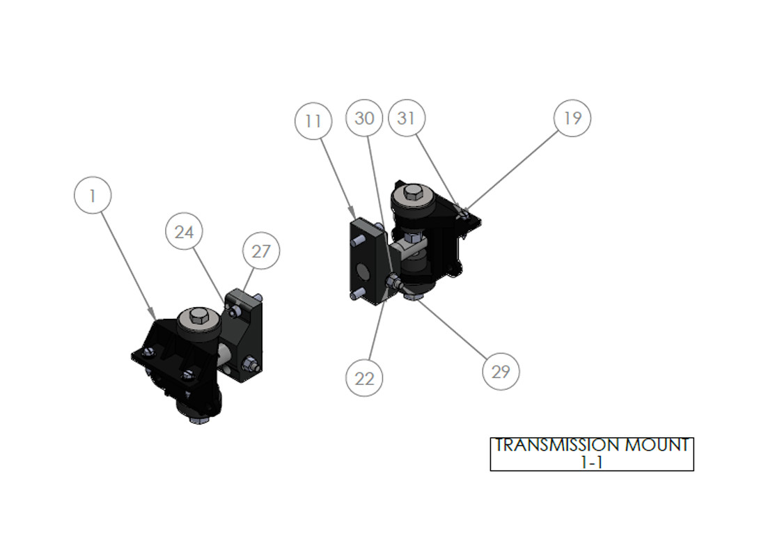 TRANSMISSION MOUNT 1-1