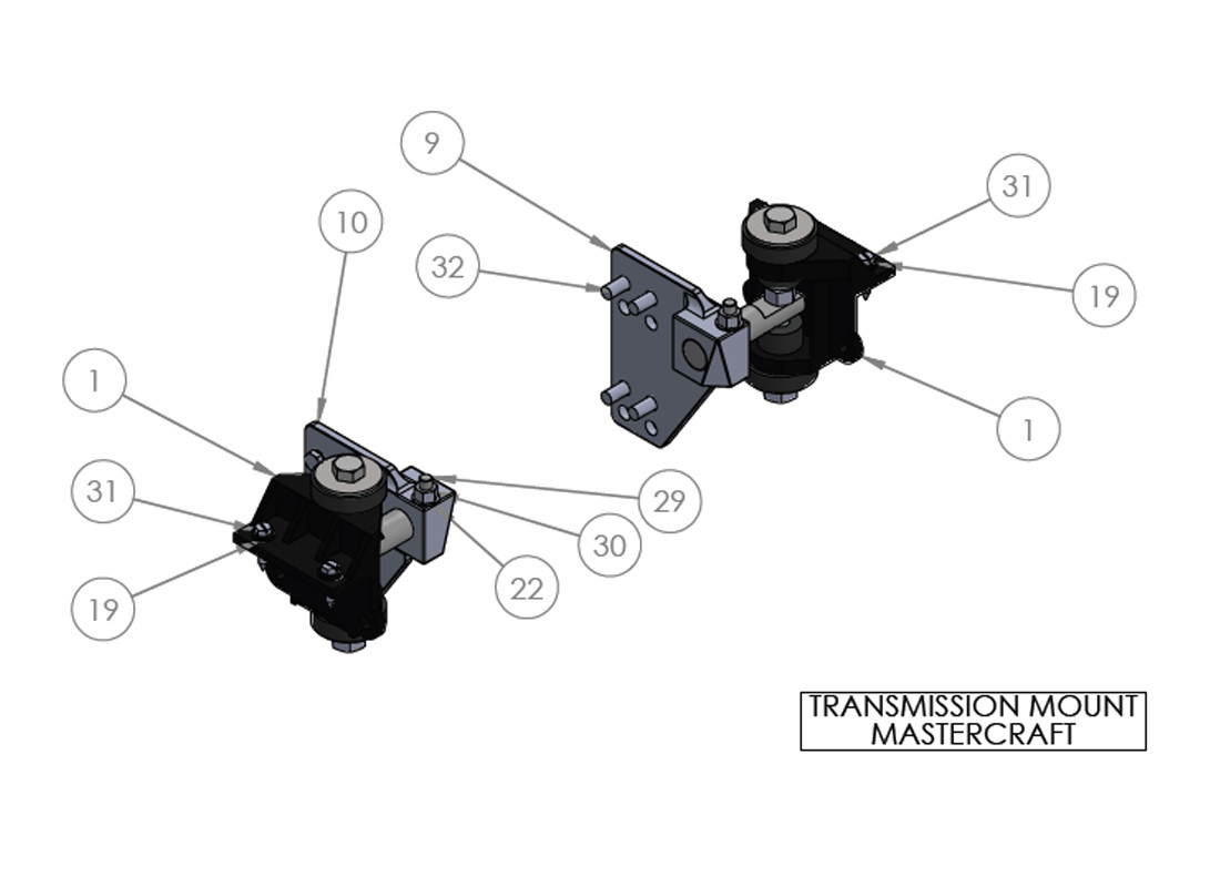 TRANSMISSION MOUNT MASTERCRAFT