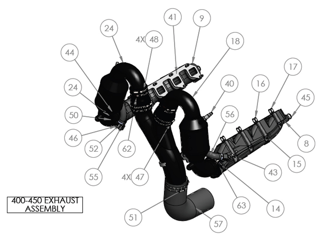 400-450 EXHAUST ASSEMBLY