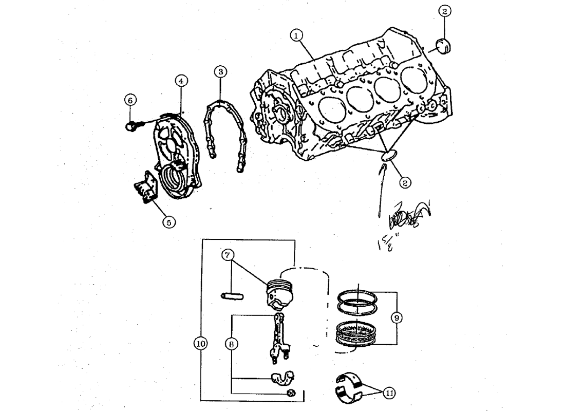 CYLINDER BLOCK & RELATED PARTS