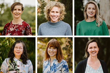 Faces of six therapists and psychologists in Melbourne