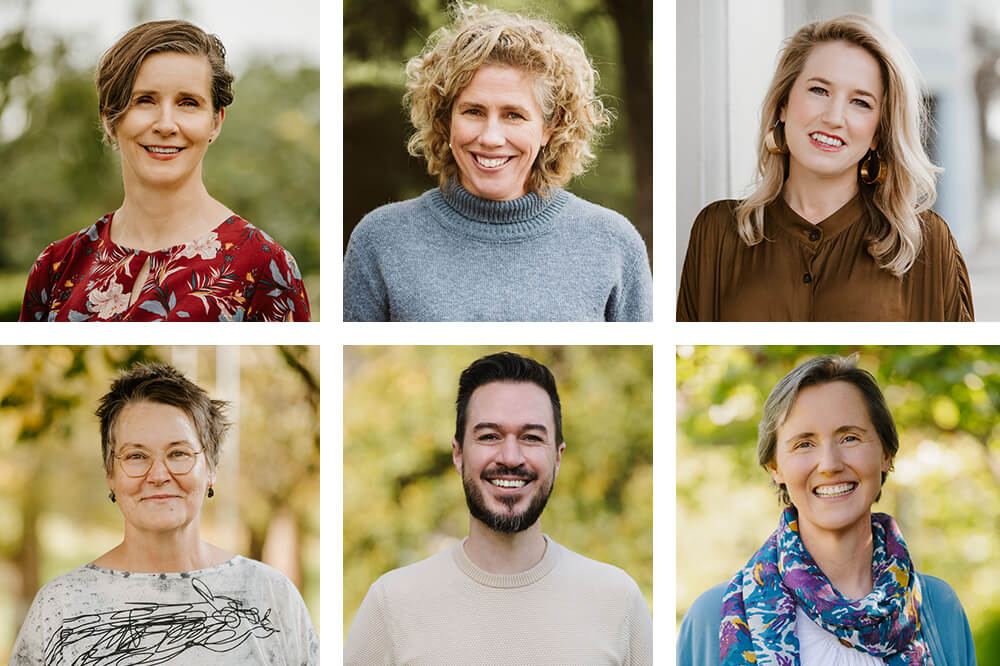 Faces of six therapists and psychologists in Melbourne