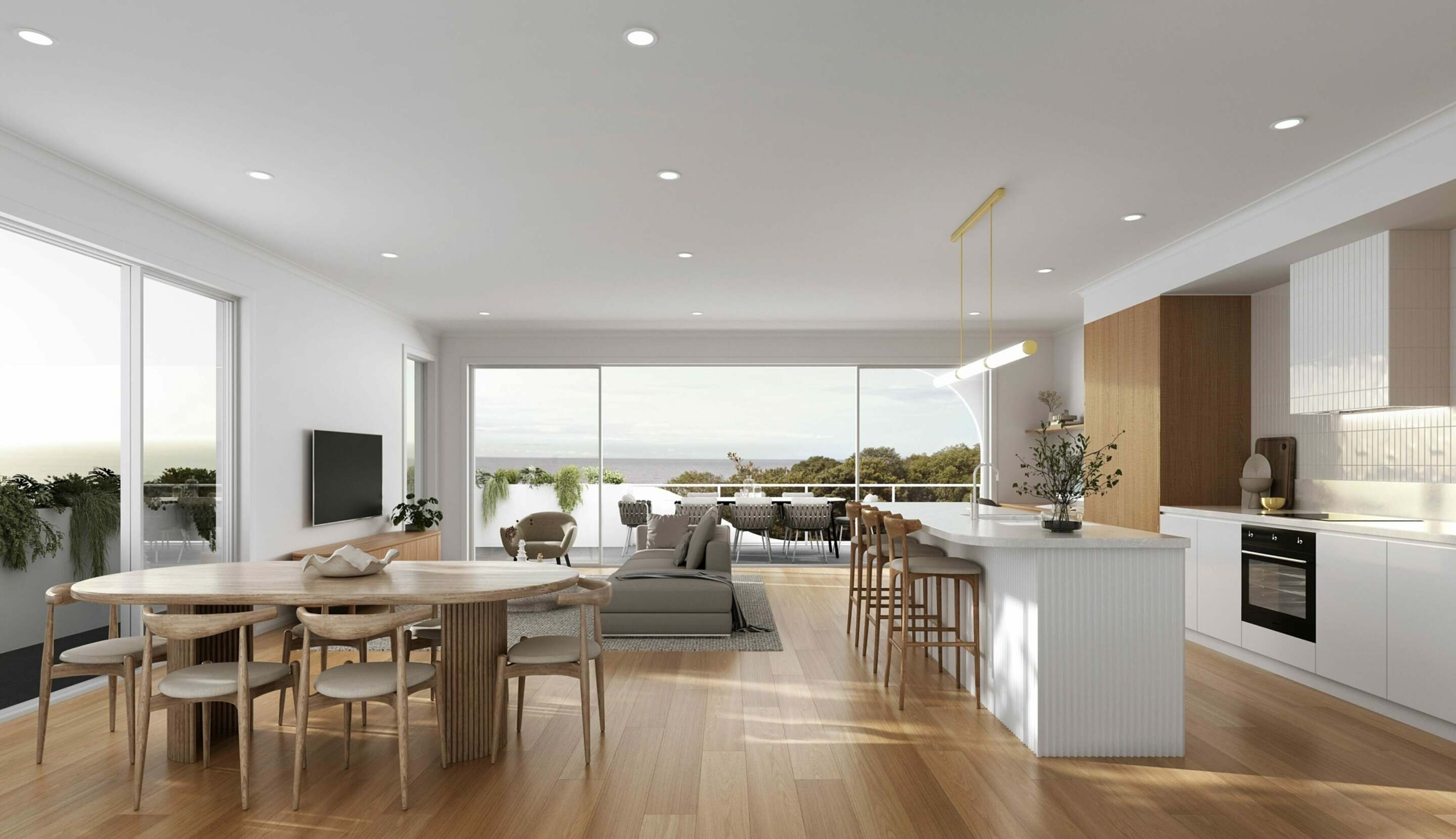 Into Place Kennedy Bay kitchen living LR2