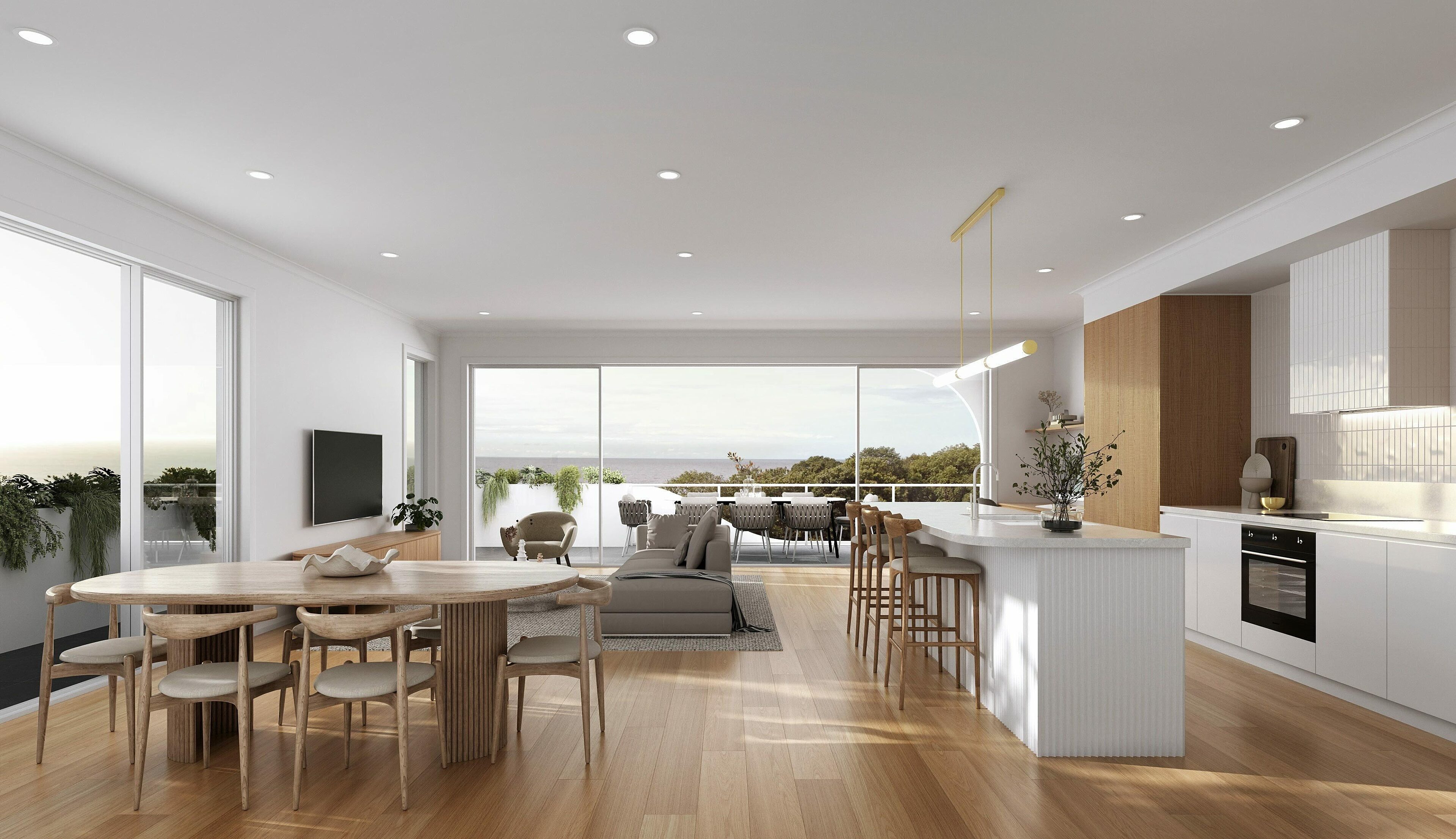 Into Place Kennedy Bay kitchen living LR2