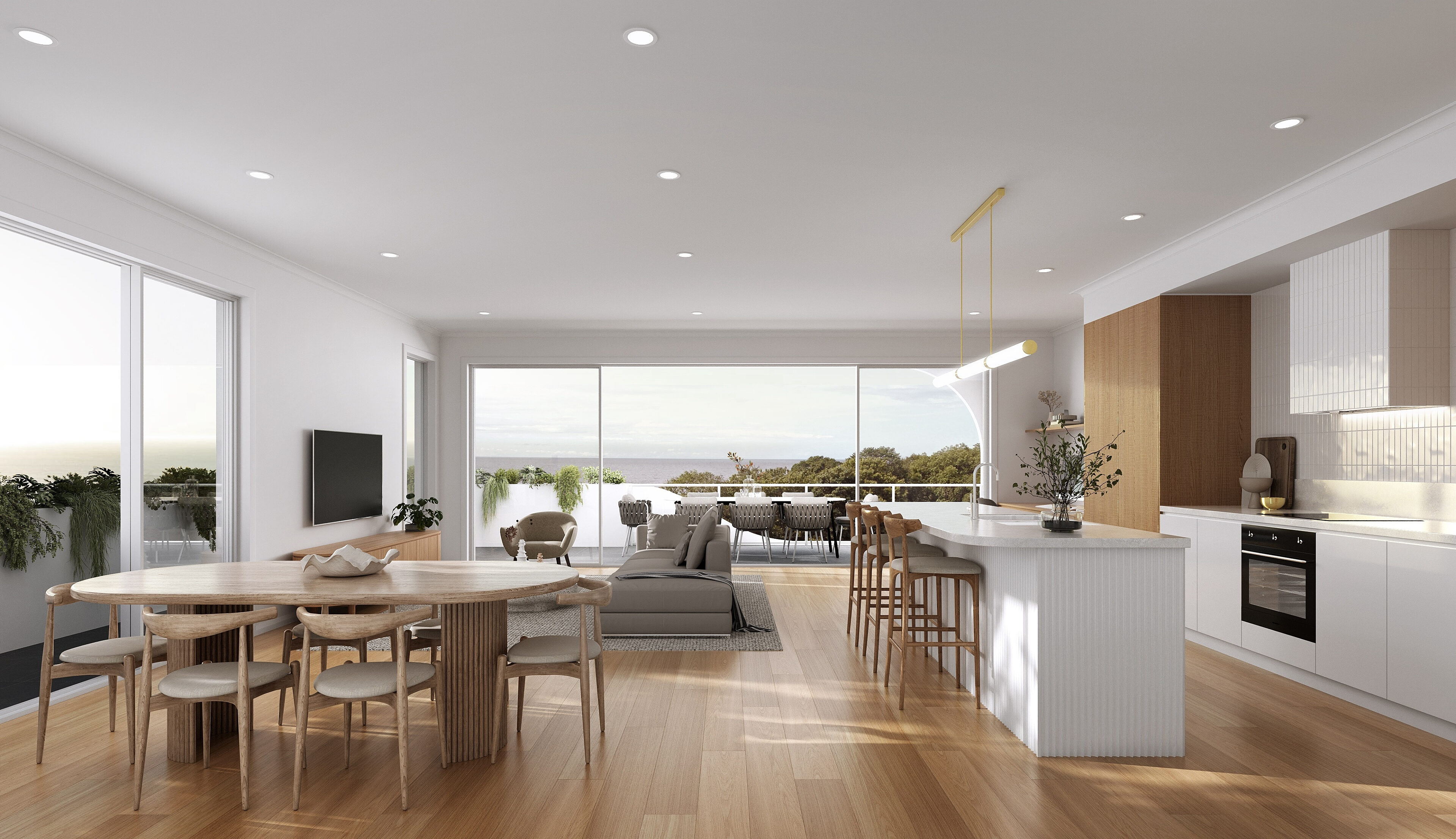 Into Place Kennedy Bay kitchen living LR