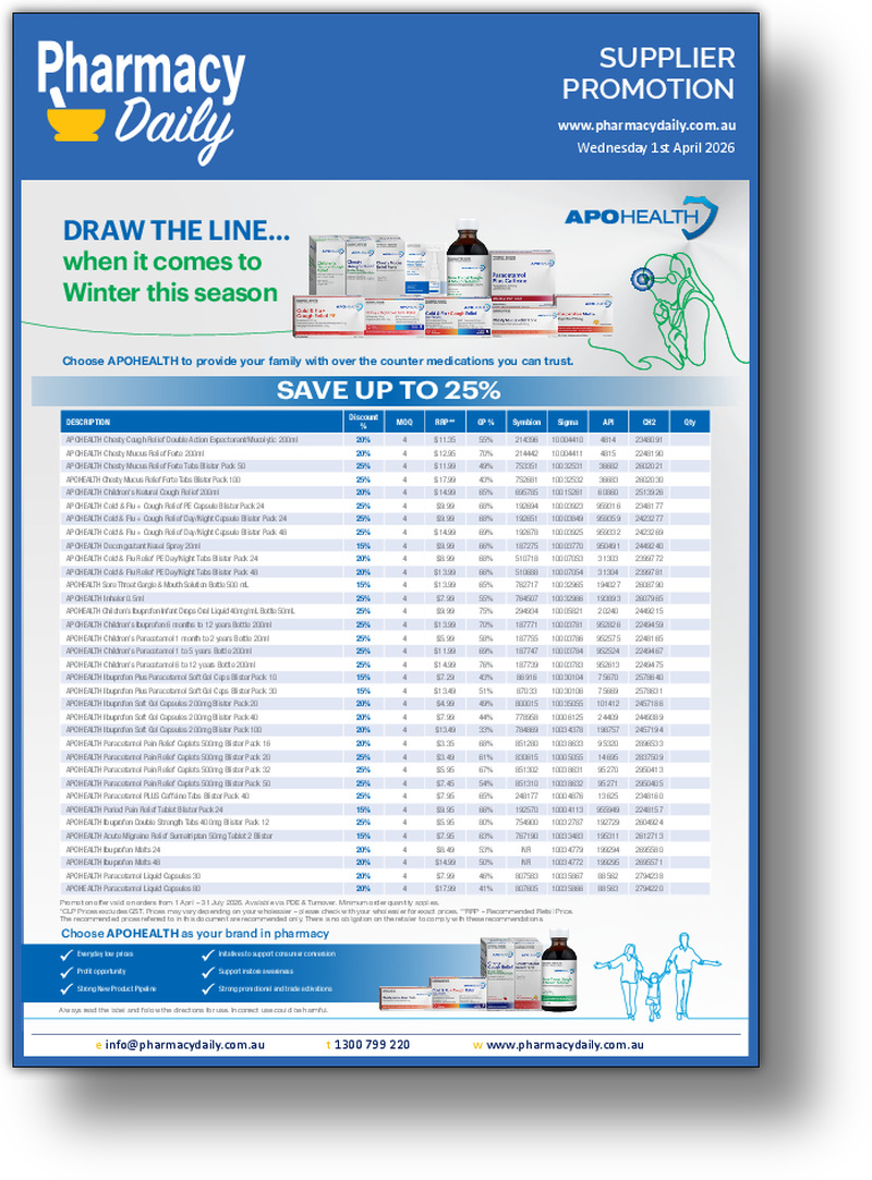 Be prepared for winter with APOHEALTH - promotion available now