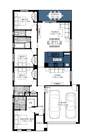 Spice 20 Kitchen Option 1 with Alfresco 002