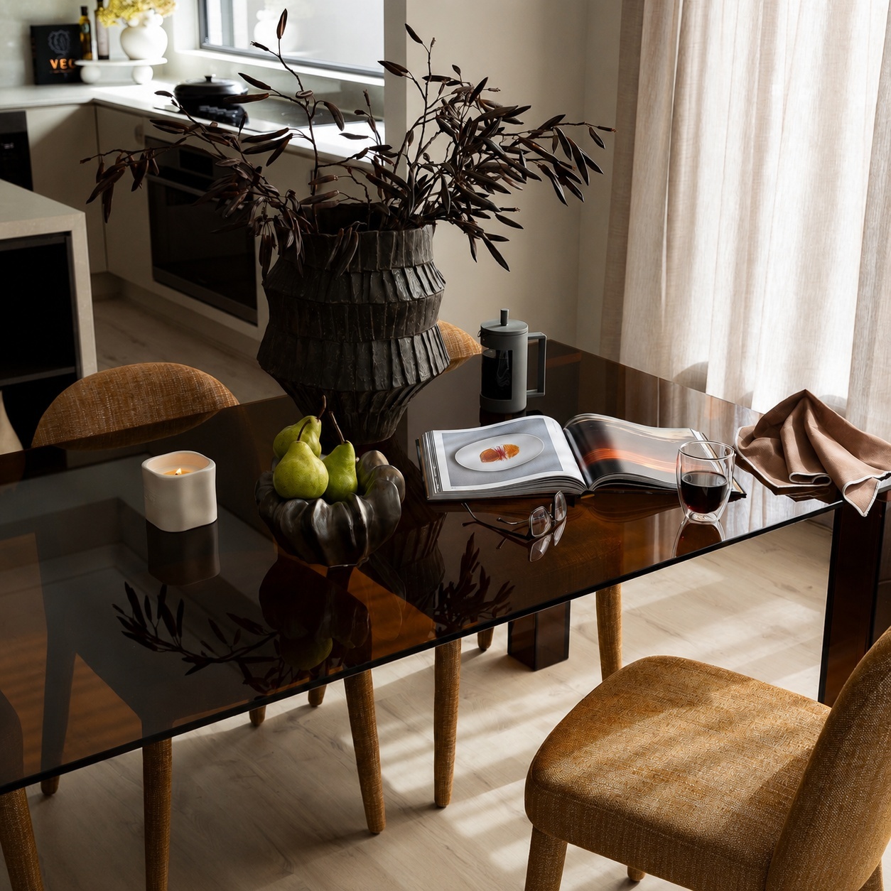 Warm modern kitchen tabletop under 2 MB