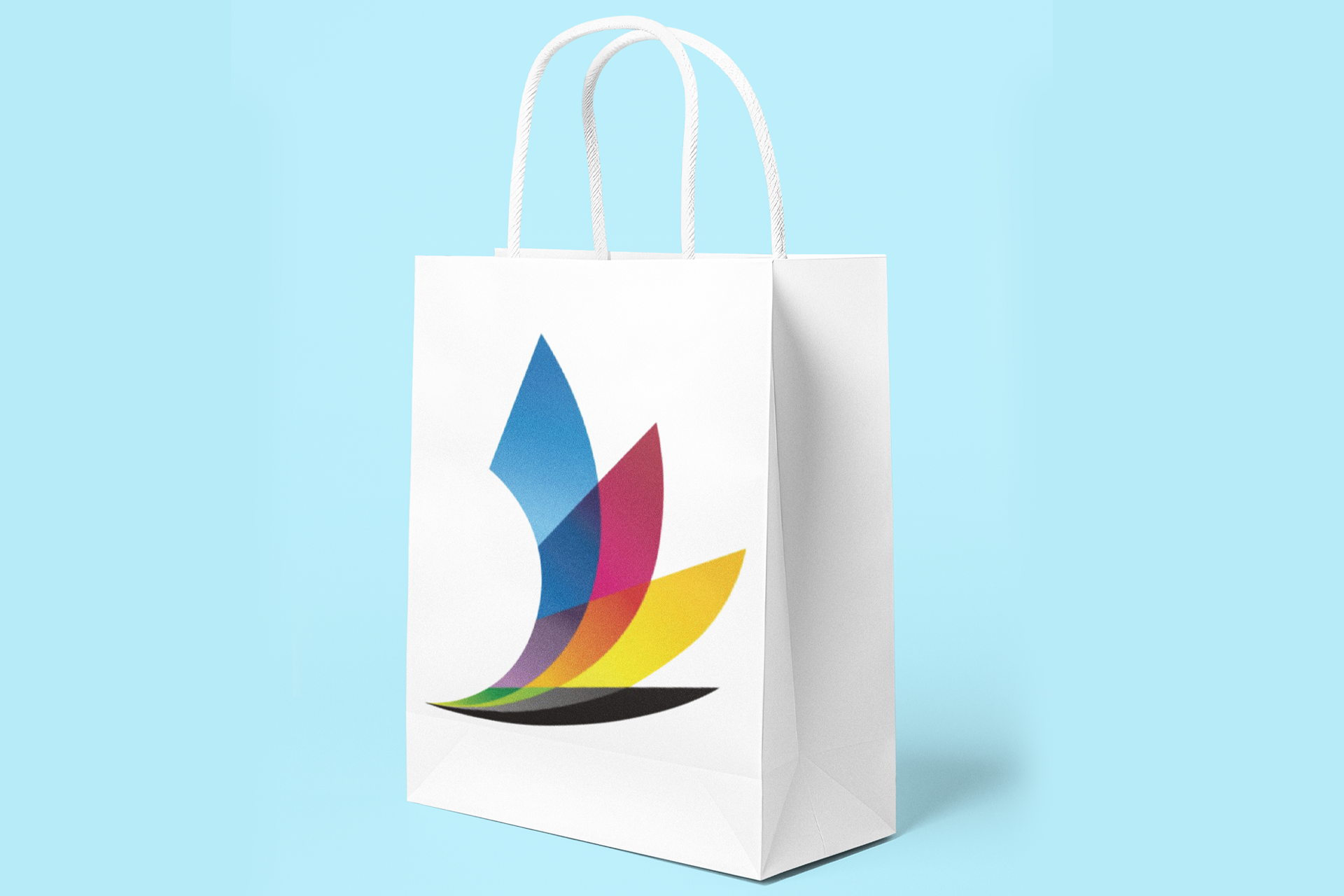 Ai created gift bag mockup featuring a customizable background m37186