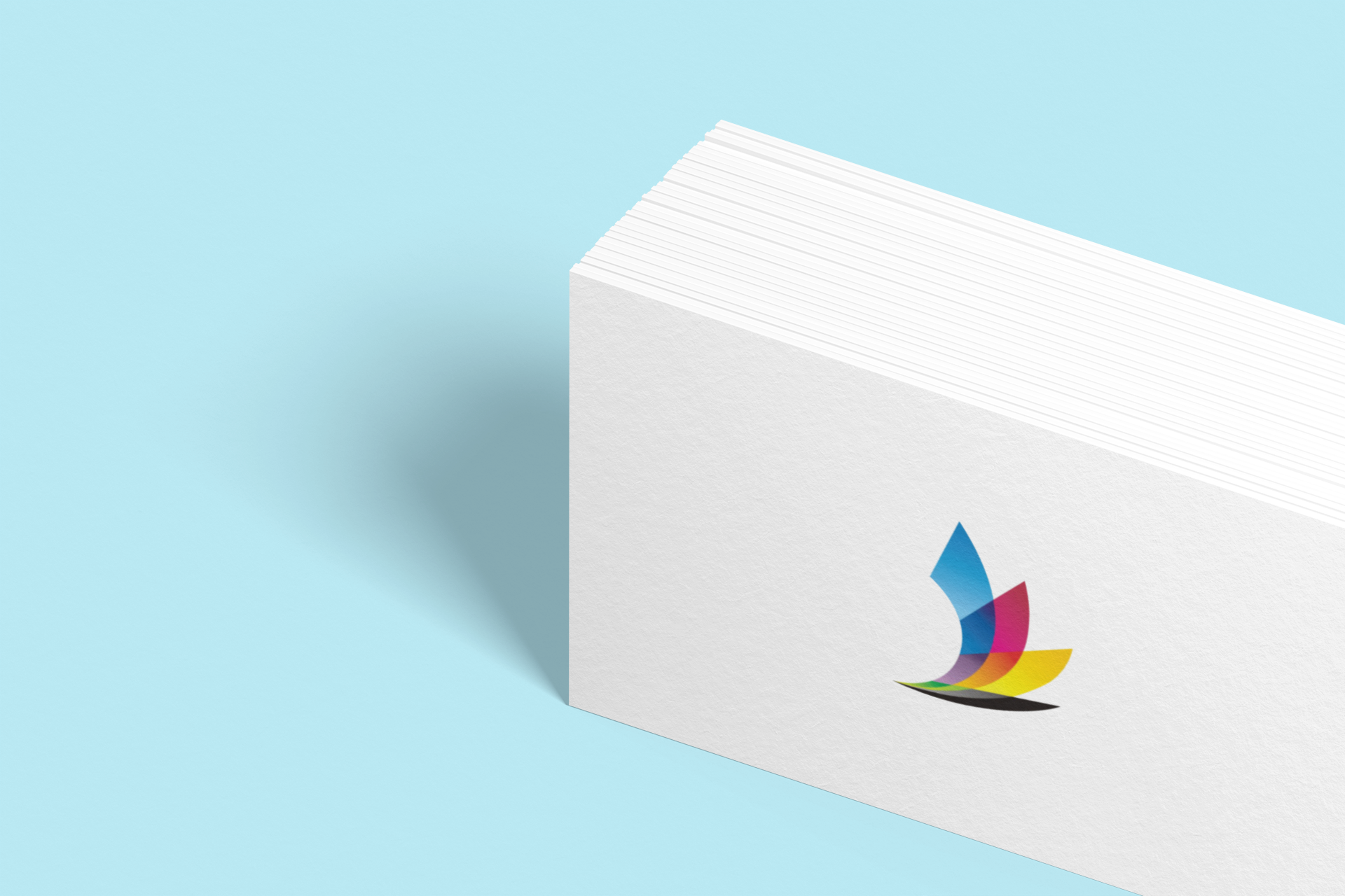 Mockup of a bunch of business cards on a flat surface 1689 el