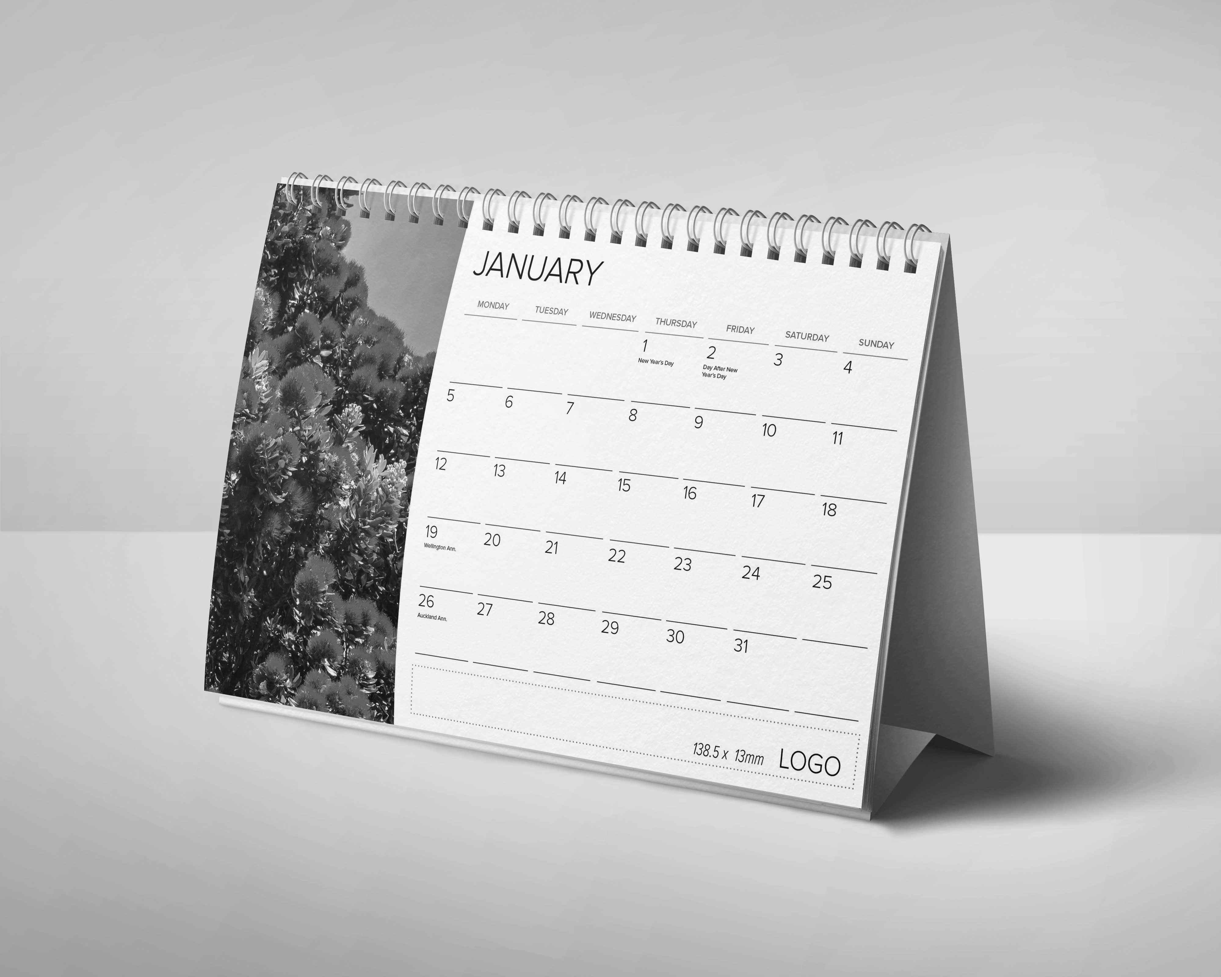 Desktop Tent Calendar GRY