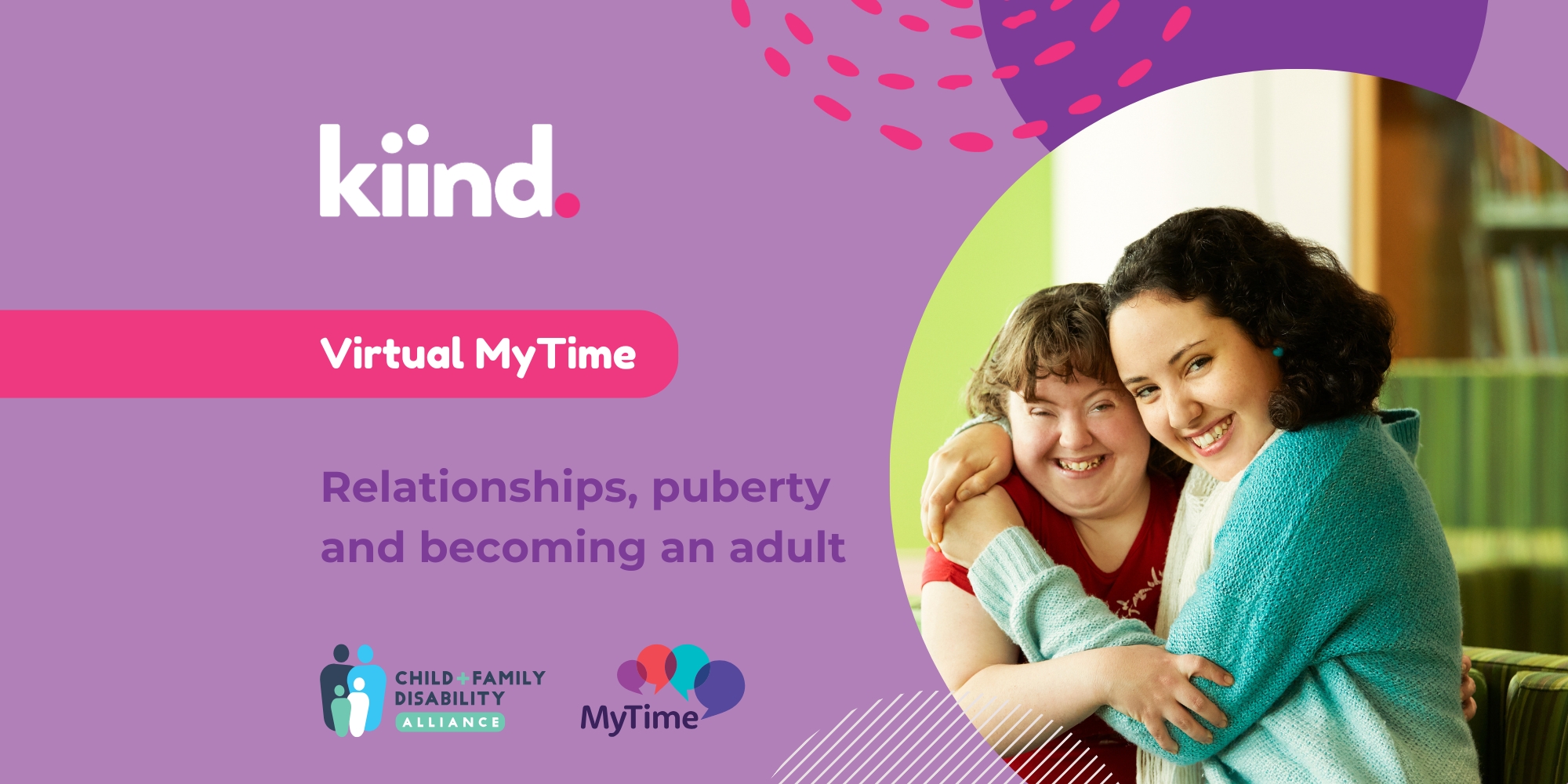 Virtual MyTime on relationships, puberty and becoming an adult banner.