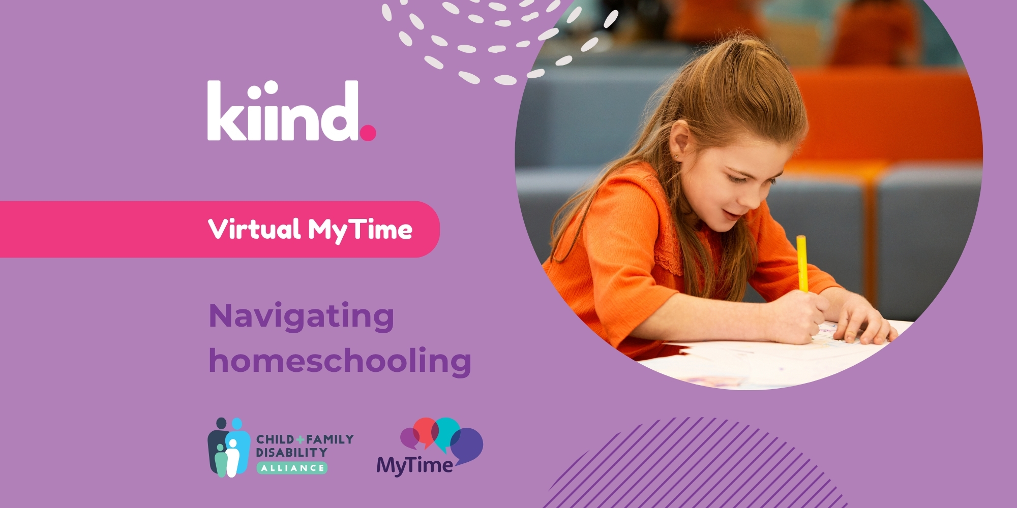 Kiind's Virtual MyTime on navigating homeschool banner