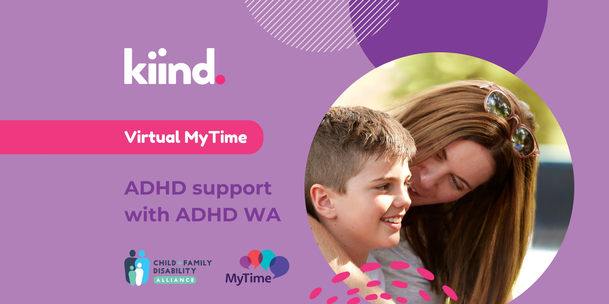 Virtual MyTime on ADHD support with ADHD WA banner