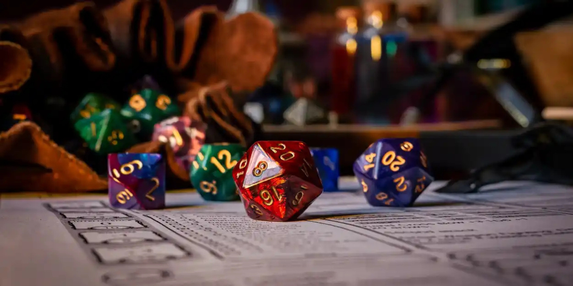 Dungeons and Dragons in Cloverdale with the YMCA and City of Belmont banner. The banner consists of an image of the Dungeons and Dragons game board and multiple dice