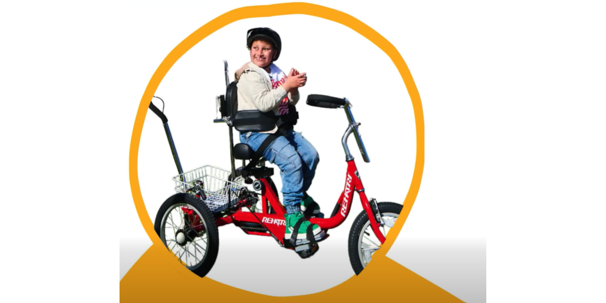An image of a child on modified cycling equipment - Kiind's What's on activity and event guide