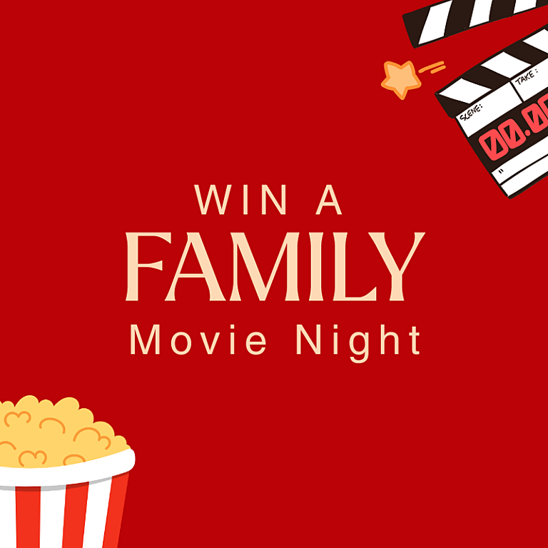 Red and Cream Minimalist Movie Night Poster