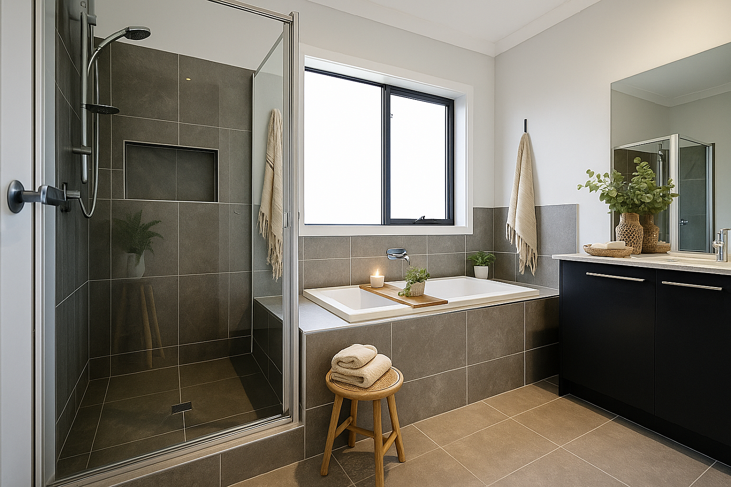 Modern Bathroom with Natural Touches