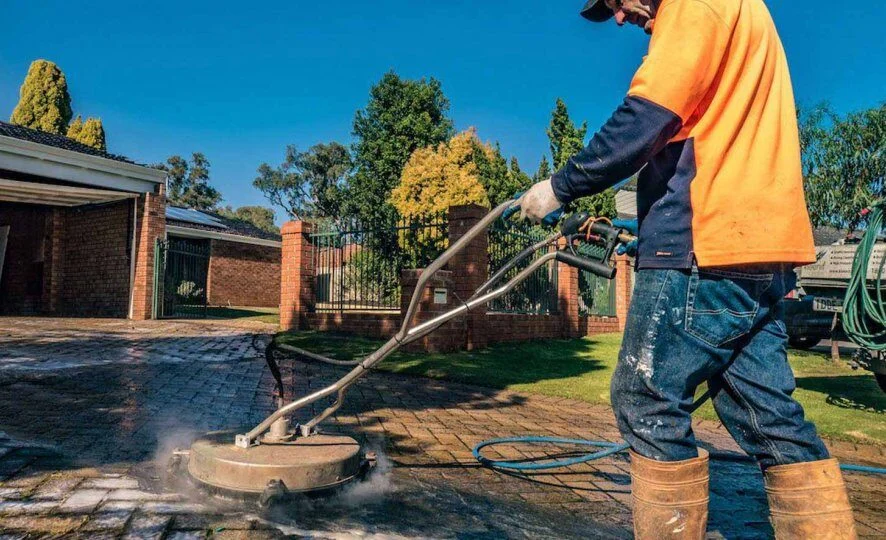 Driveway paver cleaning