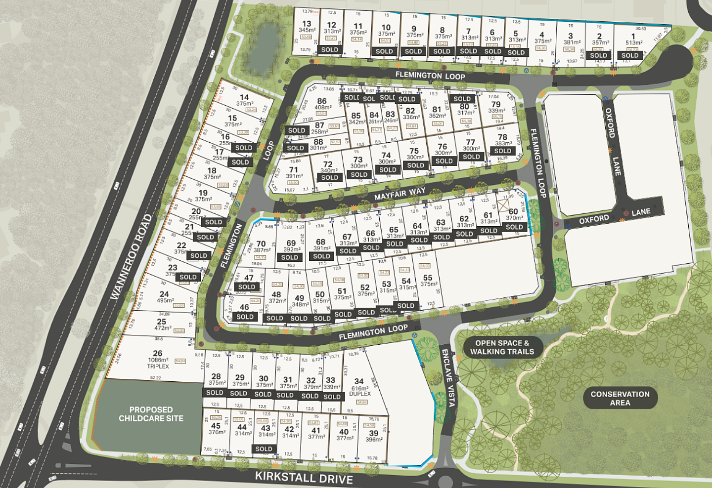 Enclave Lot Stage Plan Graphic