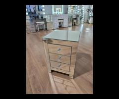 Bedside Vanity Table with Mirror Enhances Function